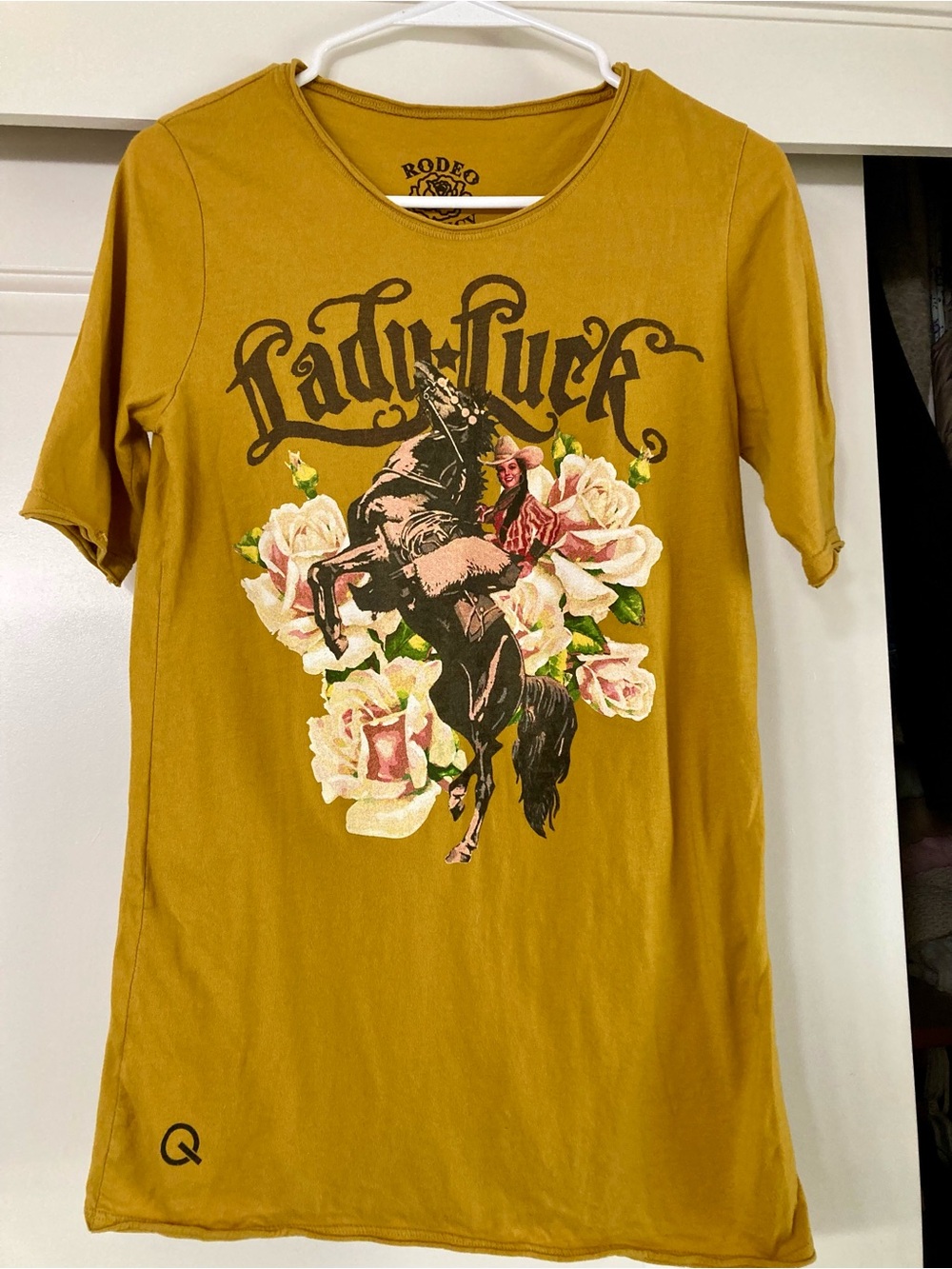 Rodeo Graphic Tee - Mustard Lady Luck Women’s Top